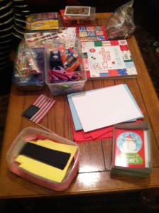 The card making station. Photo by Hannah Gold