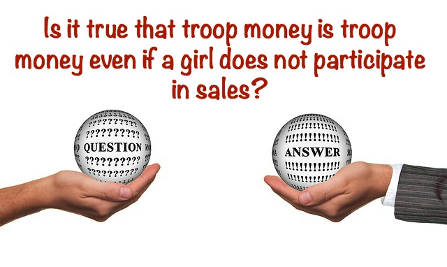 Whether leaders like it or not, there is an official policy on troop money being troop money. This is meant to protect the girls.