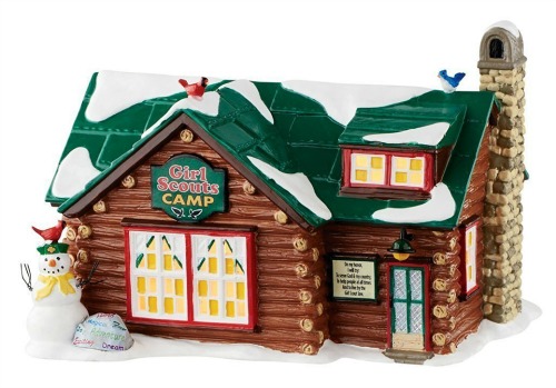 This beautiful Girl Scout log cabin figurine makes a wonderful gift to give yourself.