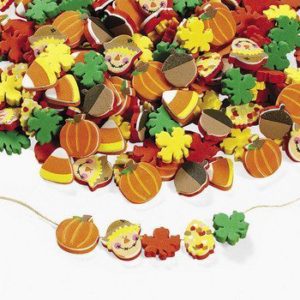 Package of 500 Thanksgiving and fall beads make easy crafts and gifts for Girl Scout leaders of younger troops.