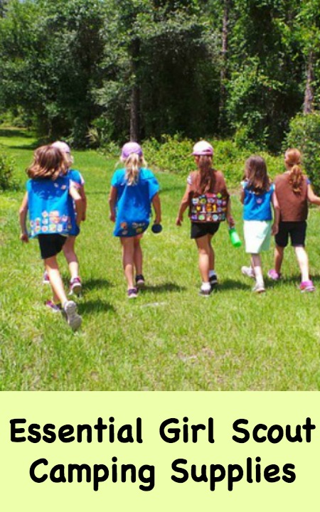 What should leaders provide for girls on a camping trip and what should the girls bring? 
