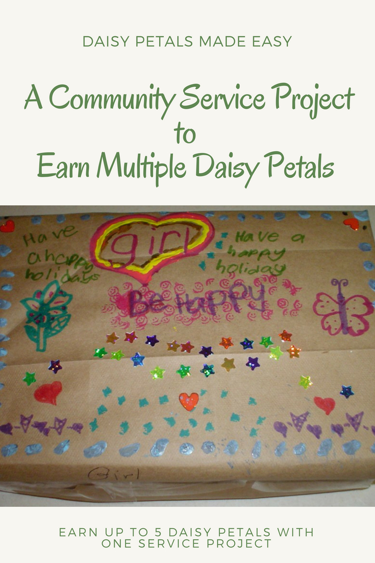 A Girl Scout Community Service Project that can earn your troop up to 5 Daisy petals at one meeting