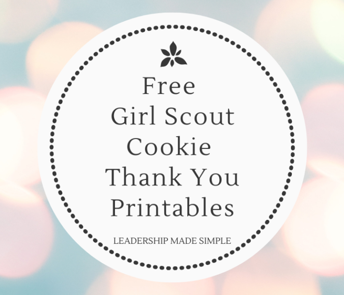 Free Girl Scout Cookie Thank You Notes
