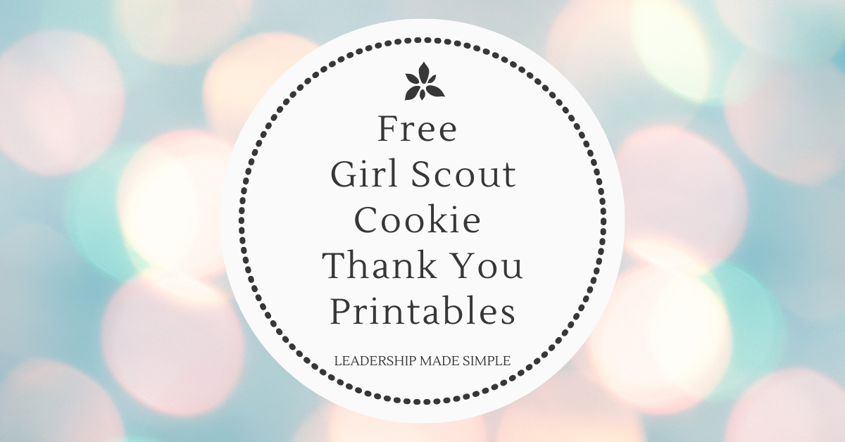 Free Girl Scout Cookie Thank You Notes