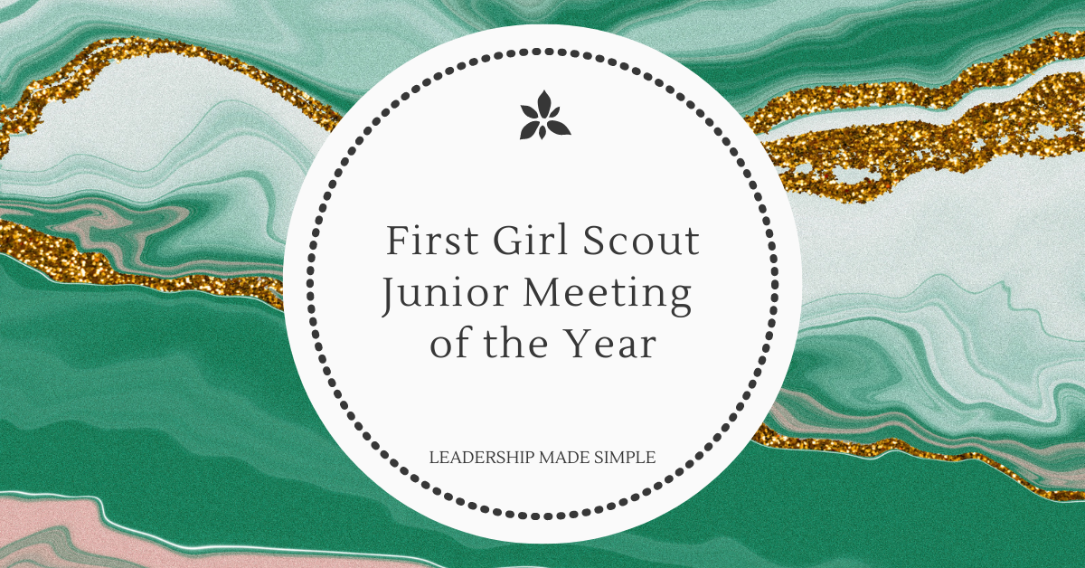 Our First Girl Scout Junior Meeting!