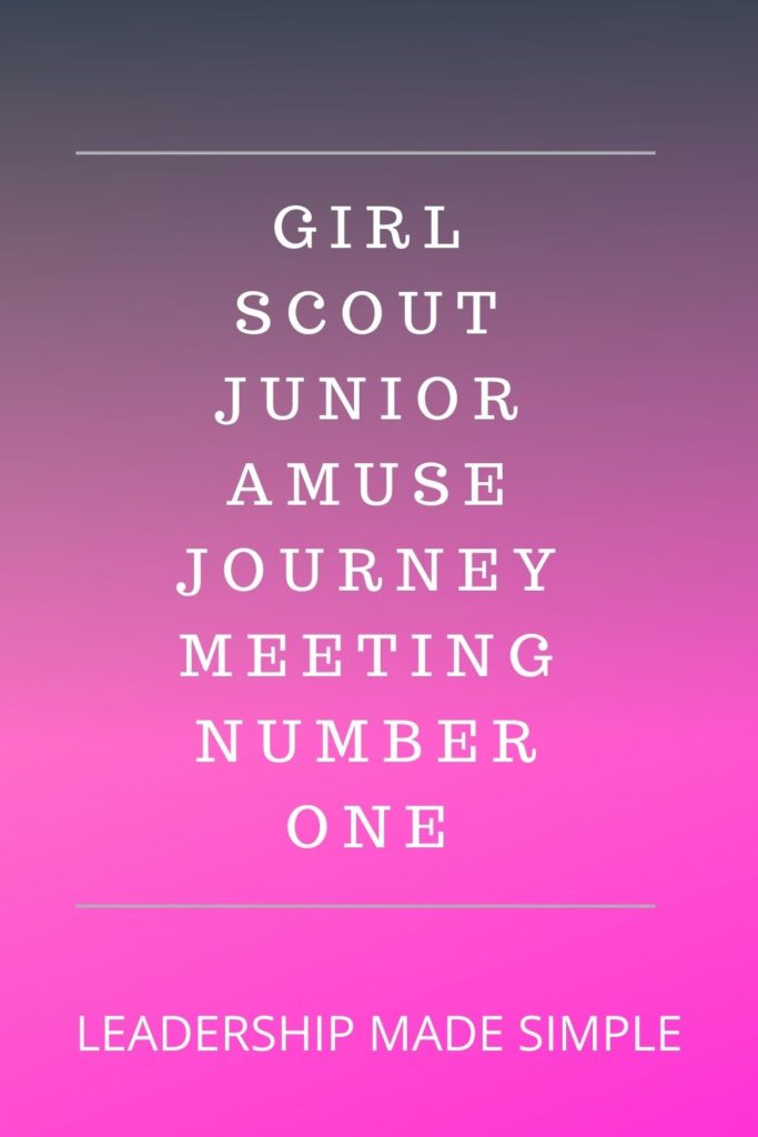 girl scout junior amuse journey requirements