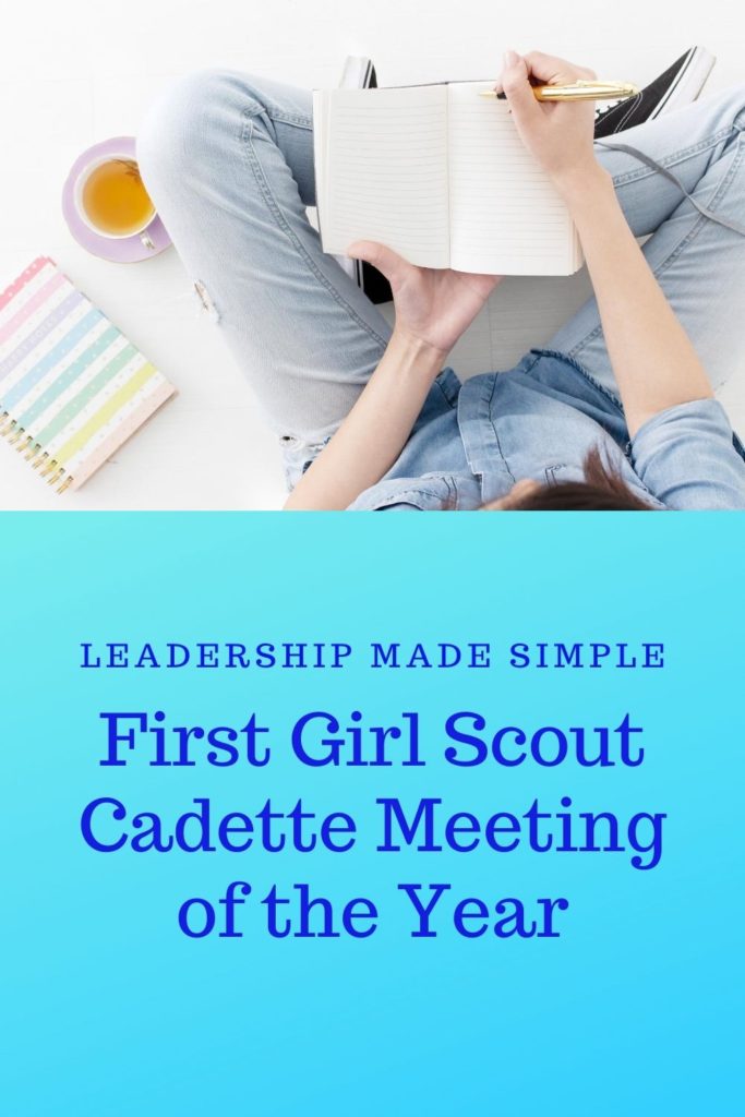 First Cadette Girl Scout Meeting of the Year