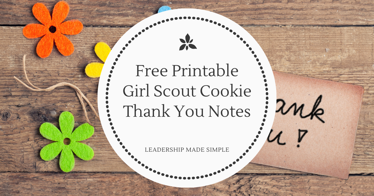Free Printable Girl Scout Cookie Thank You Notes and More