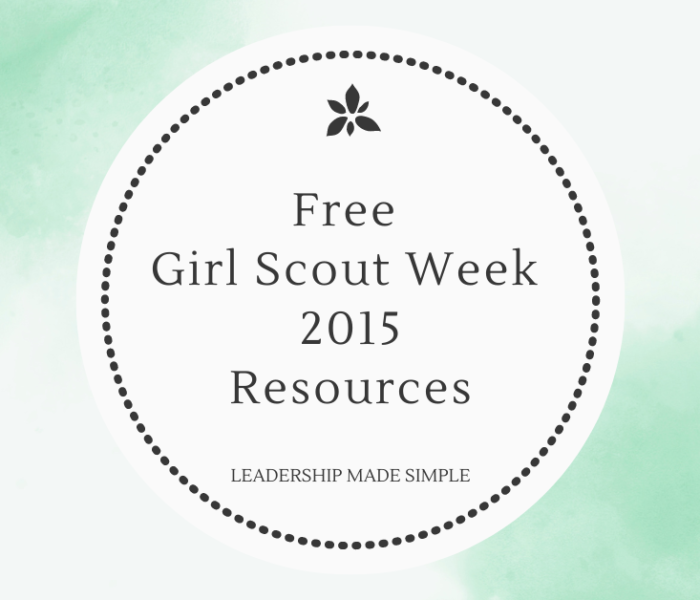 Activities for Girl Scout Week 2015
