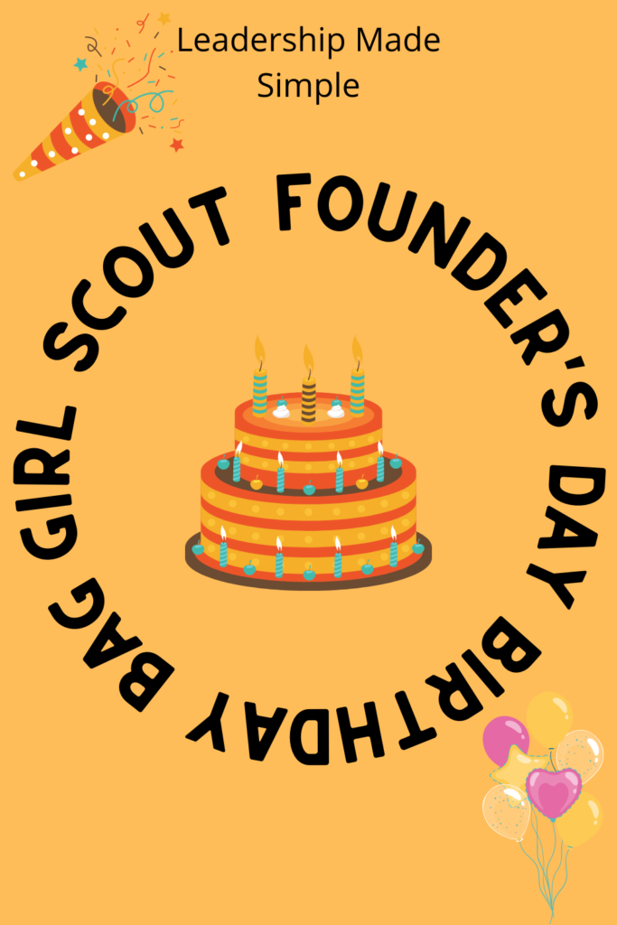 Girl Scout Founder's Day Birthday in a Bag Service Project