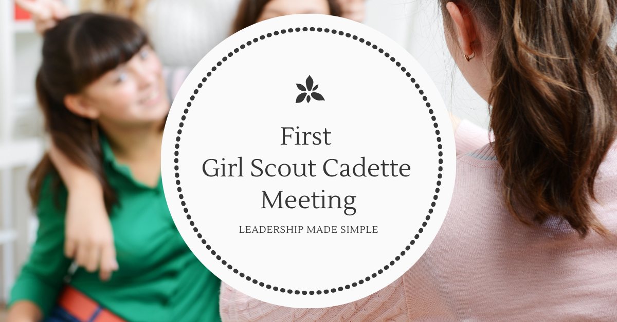 First Girl Scout Cadette Meeting of the Year-7th Grade