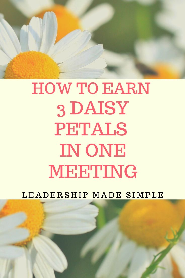 earn three Girl Scout Daisy petals in one meeting