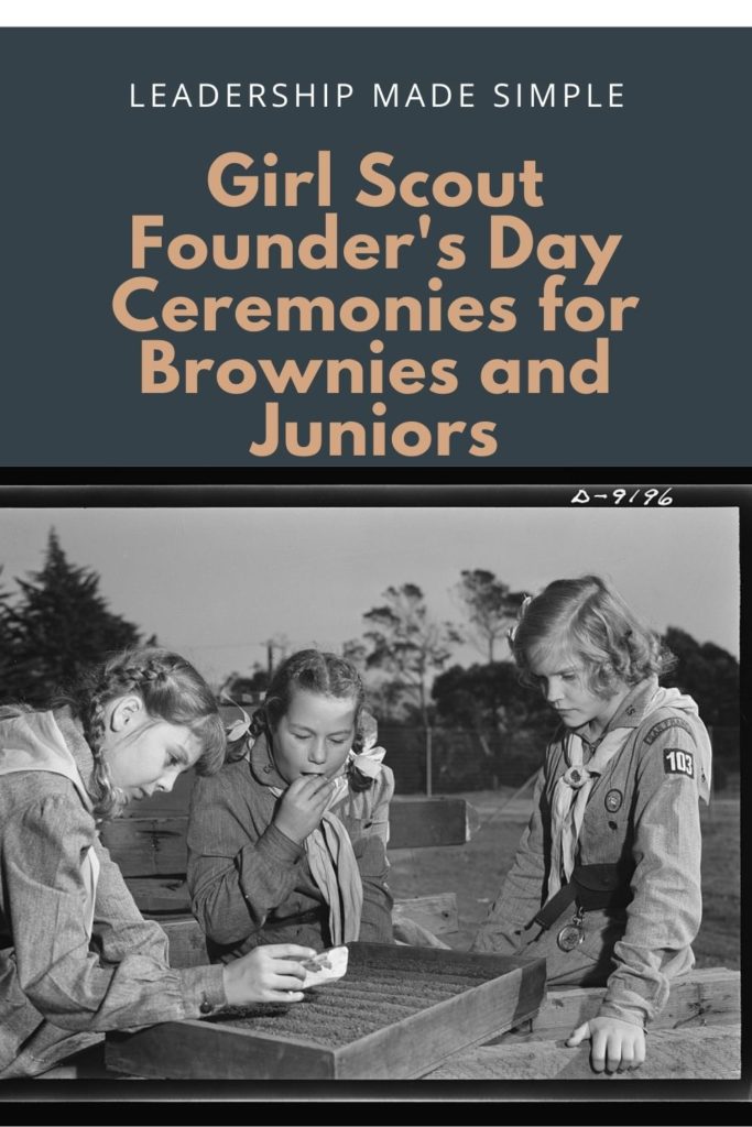 Girl Scout Founder's Day Ceremonies for Brownies and Juniors