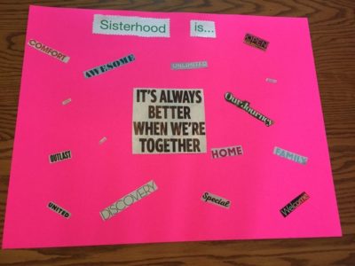 Girl Scout Senior Mission Sisterhood group project defining sisterhood