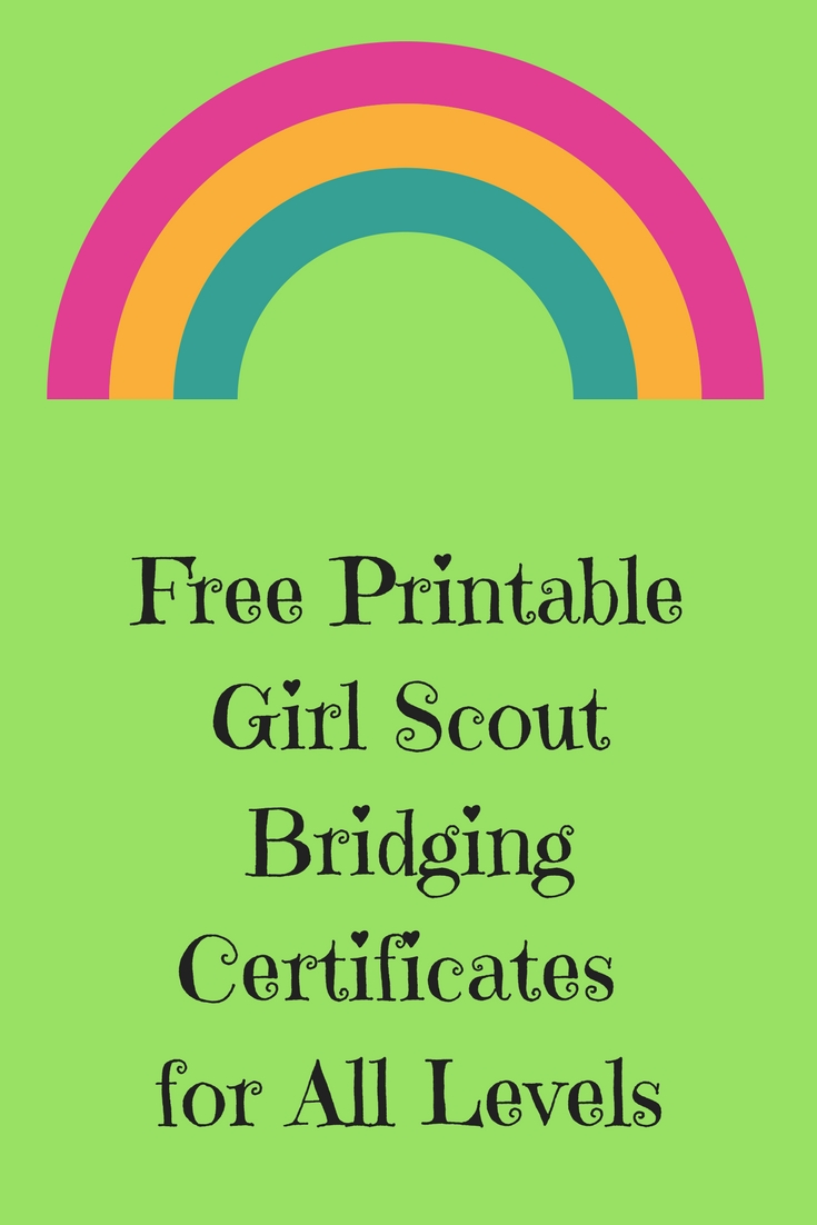 Template Girl Scout Certificates Printable Free