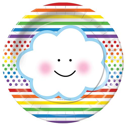 Fun rainbow paper plates for your Girl Scout Bridging celebration.