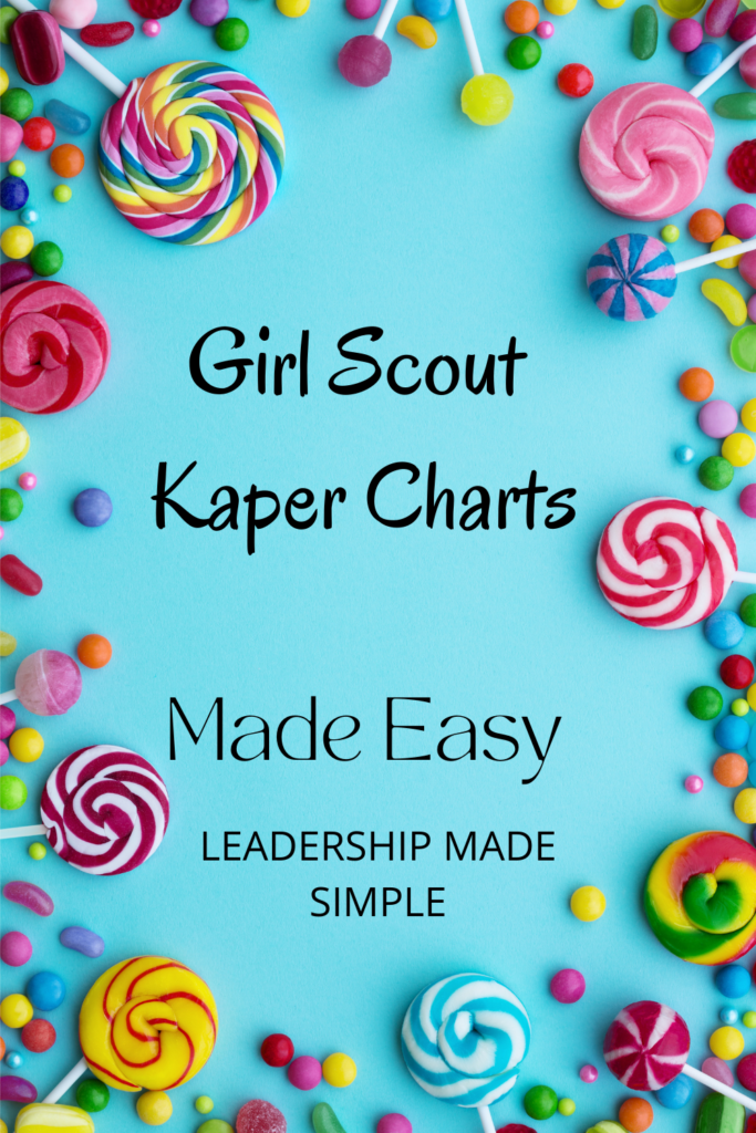 Girl Scout kaper chart ideas, scout kaper charts, how to make a girl scout kaper chart