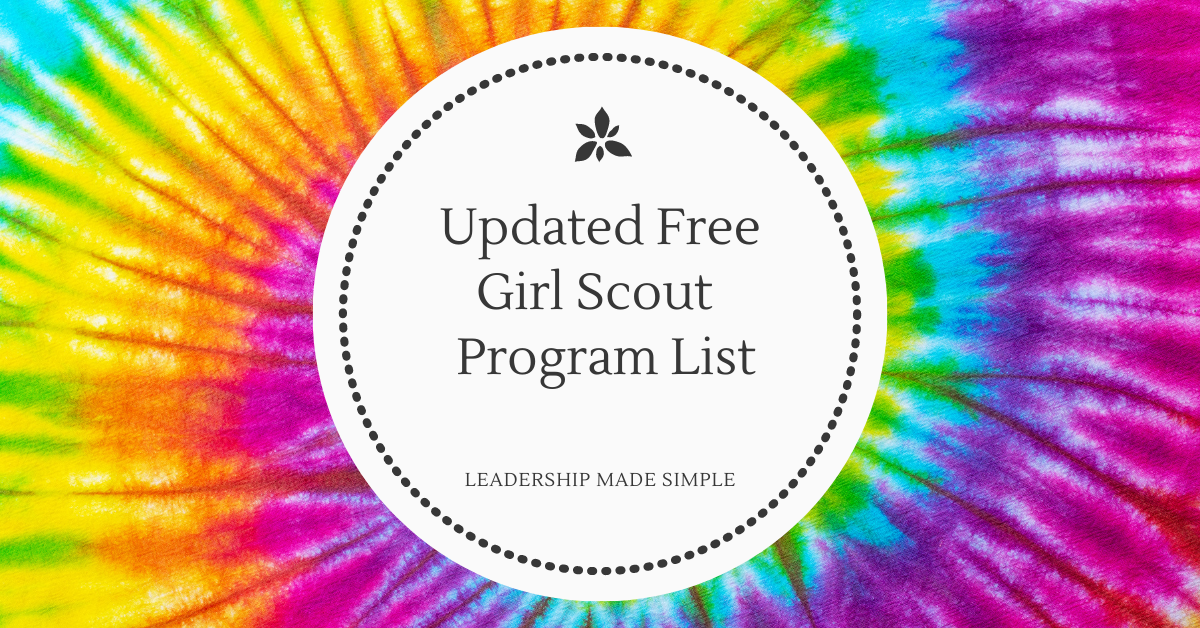 Friday Freebie Updated Free Girl Scout Program List
