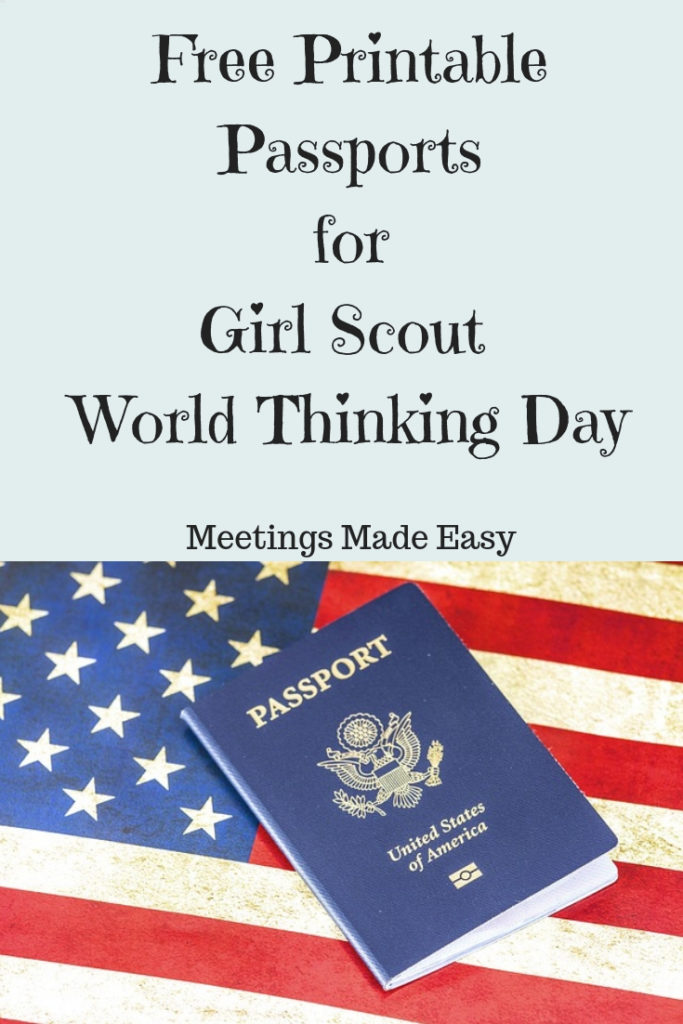 Free Printable Passports for Girl Scout World Thinking Day