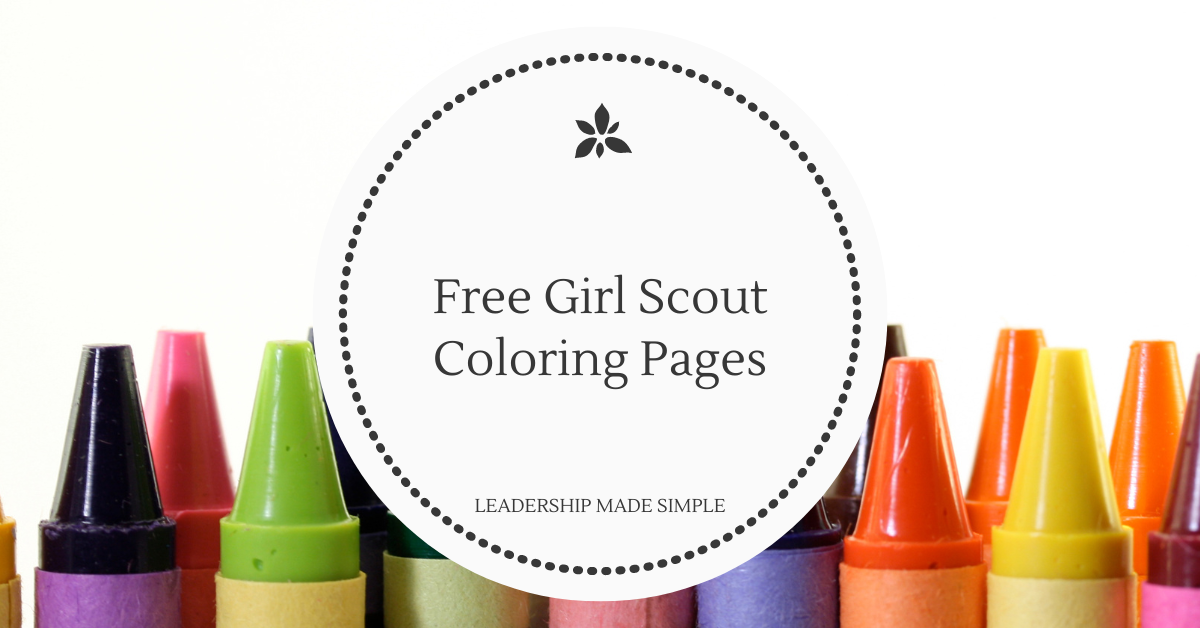 Friday Freebie Free Girl Scout Coloring Pages