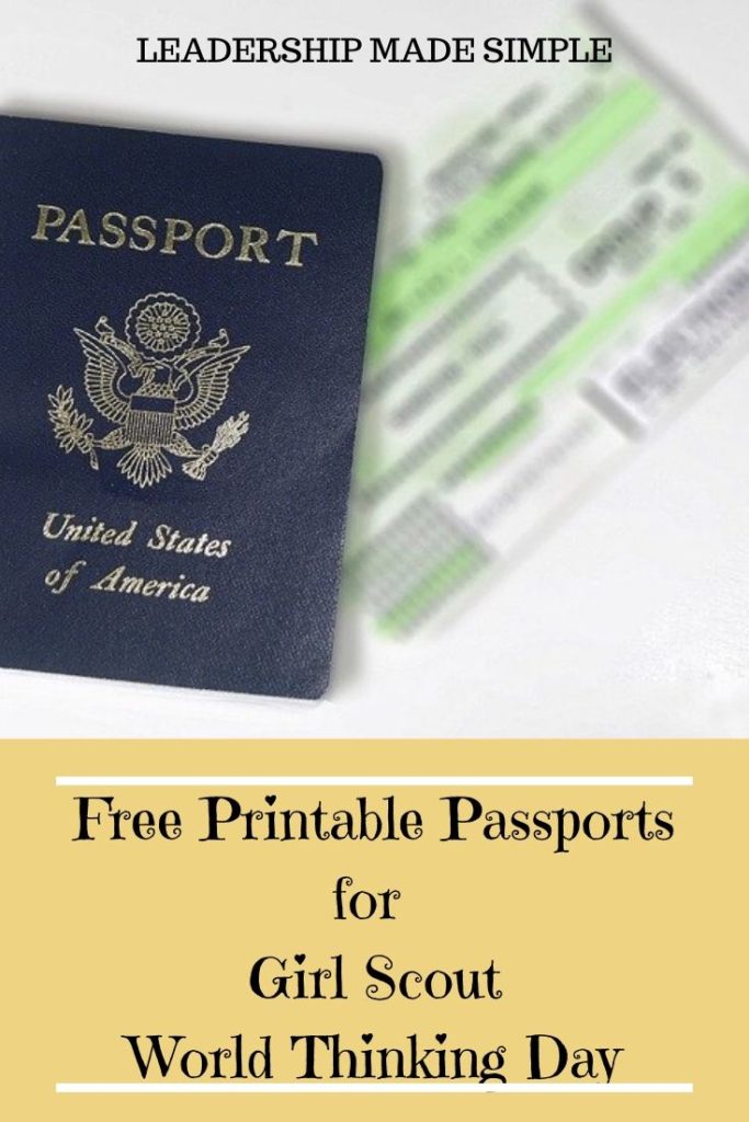 Free Printable Passports for Girl Scout World Thinking Day
