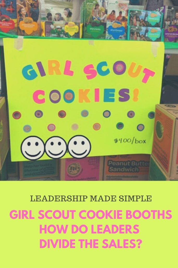Dividing Girl Scout cookie booth sales