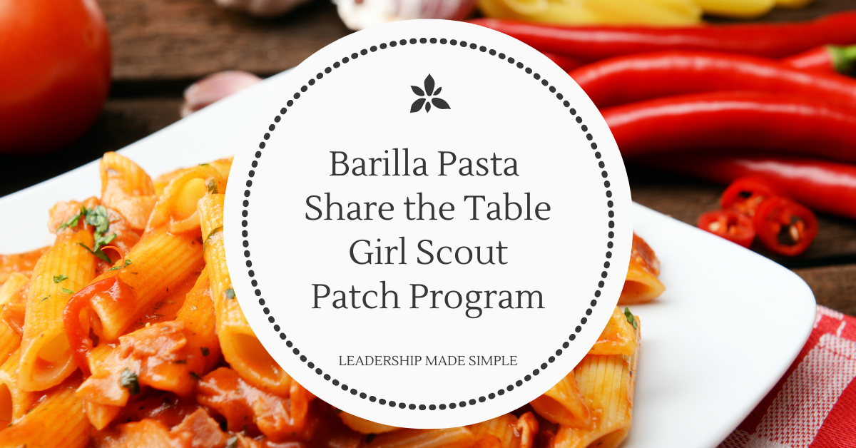 Free Girl Scout Barilla Pasta Share the Table Girl Scout Program Friday Freebie