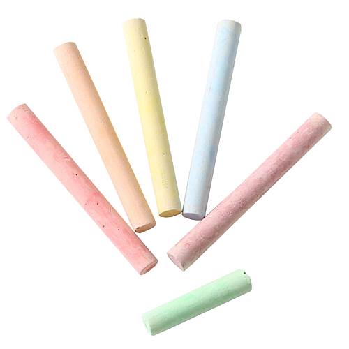 Colored chalk for Girl Scout craft projects