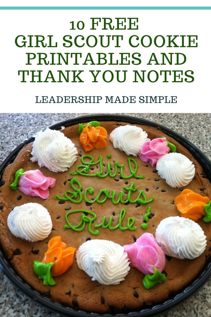 Free Girl Scout cookie printables