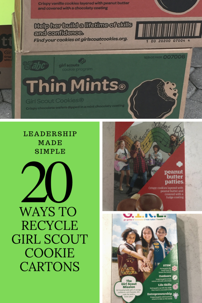 20 ways to recycle your Girl Scout cookie cartons.