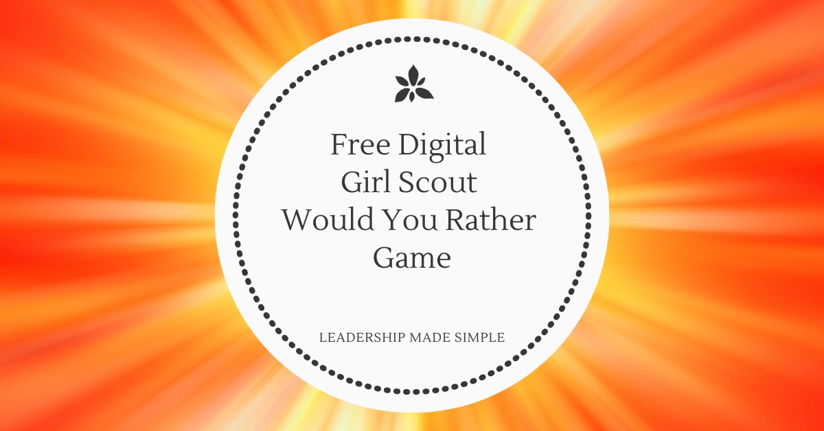 Friday Freebie Digital Girl Scout Would You Rather Game