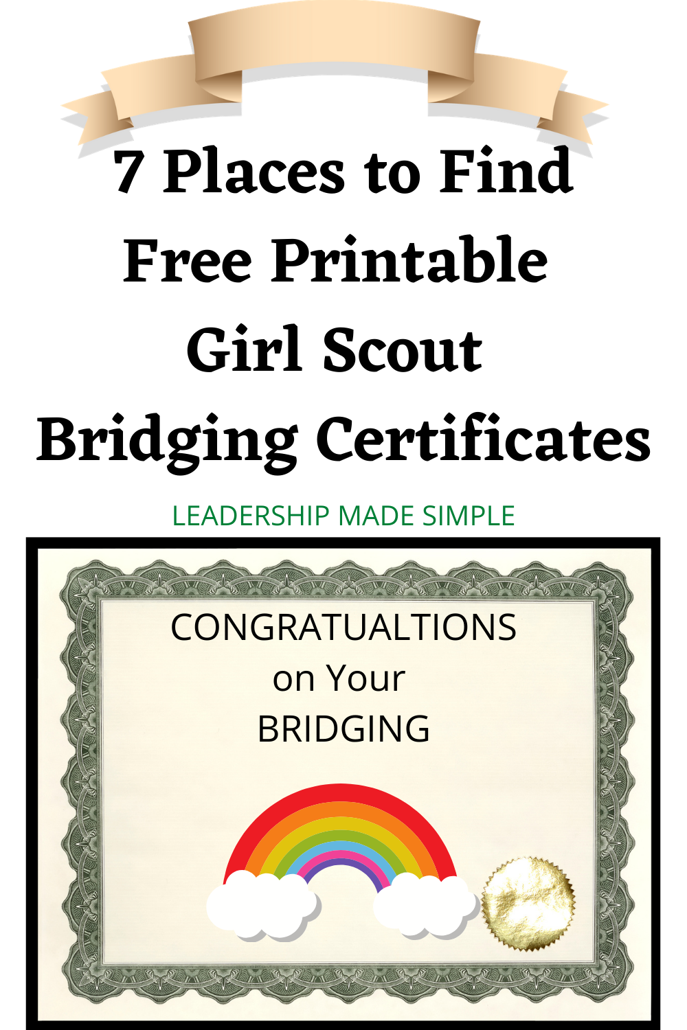 Free Printable Girl Scout Bridging Certificates