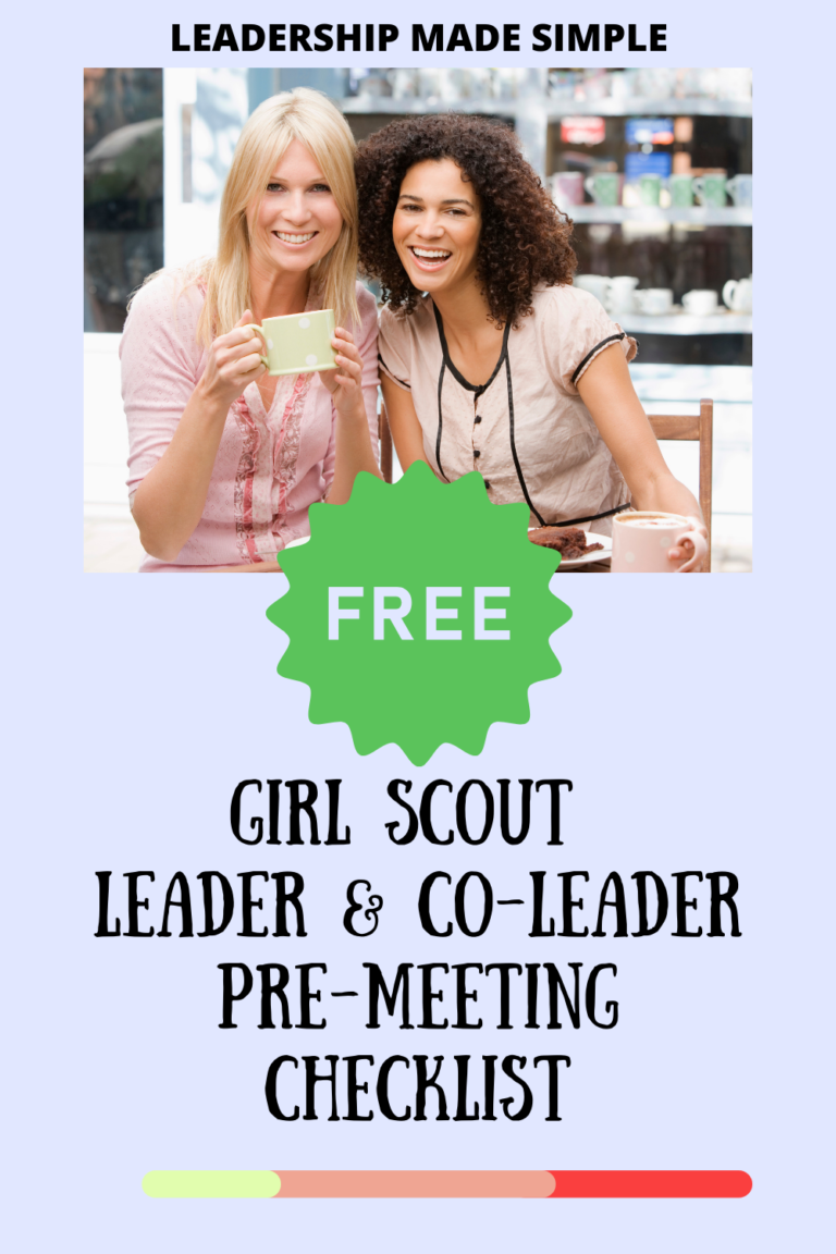 Girl Scout Leader Checklist For Planning With A Co Leader