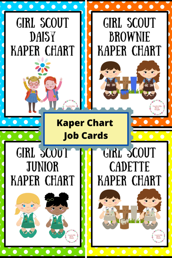 Girl Scout Kaper Chart Cards for All Levels