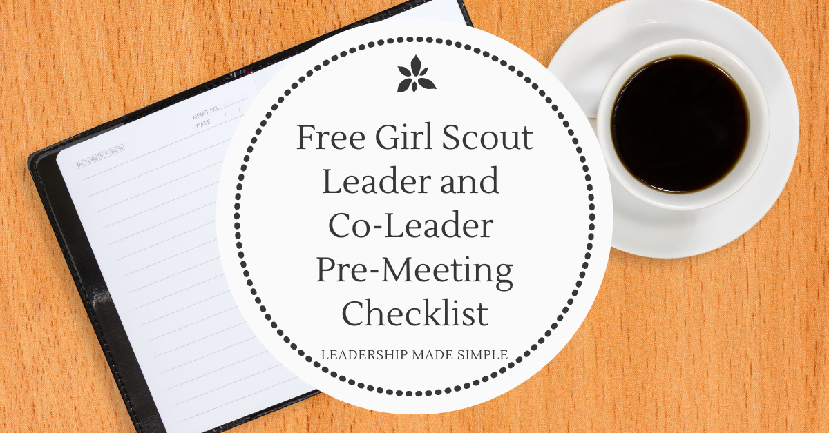 Friday Freebie Girl Scout Leader and Co-Leader Pre-Meeting Checklist