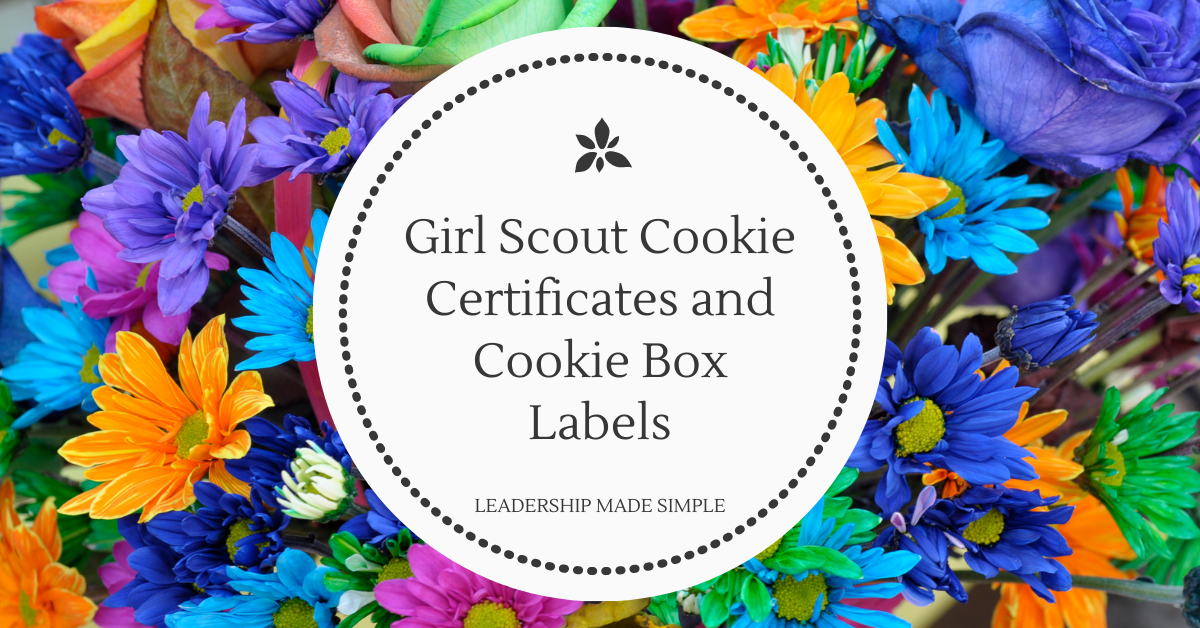 Girl Scout Cookie Certificates and Labels