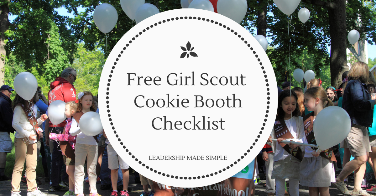 Free Girl Scout Cookie Booth Checklist