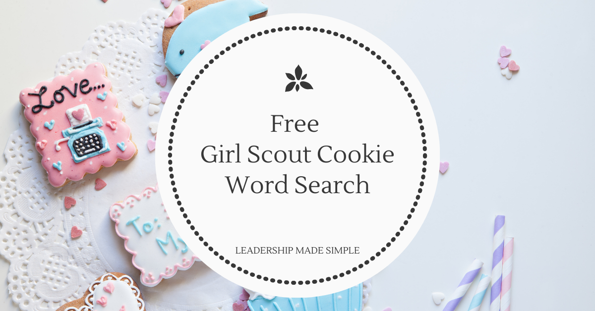 Friday Freebie Girl Scout Cookie Word Search