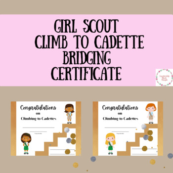 Girl Scout Junior to Cadette Bridging Certificate