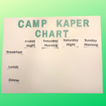 Easy Girl Scout Camping Kaper Chart - Troop Leader