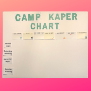 Easy Girl Scout Camping Kaper Chart - Troop Leader