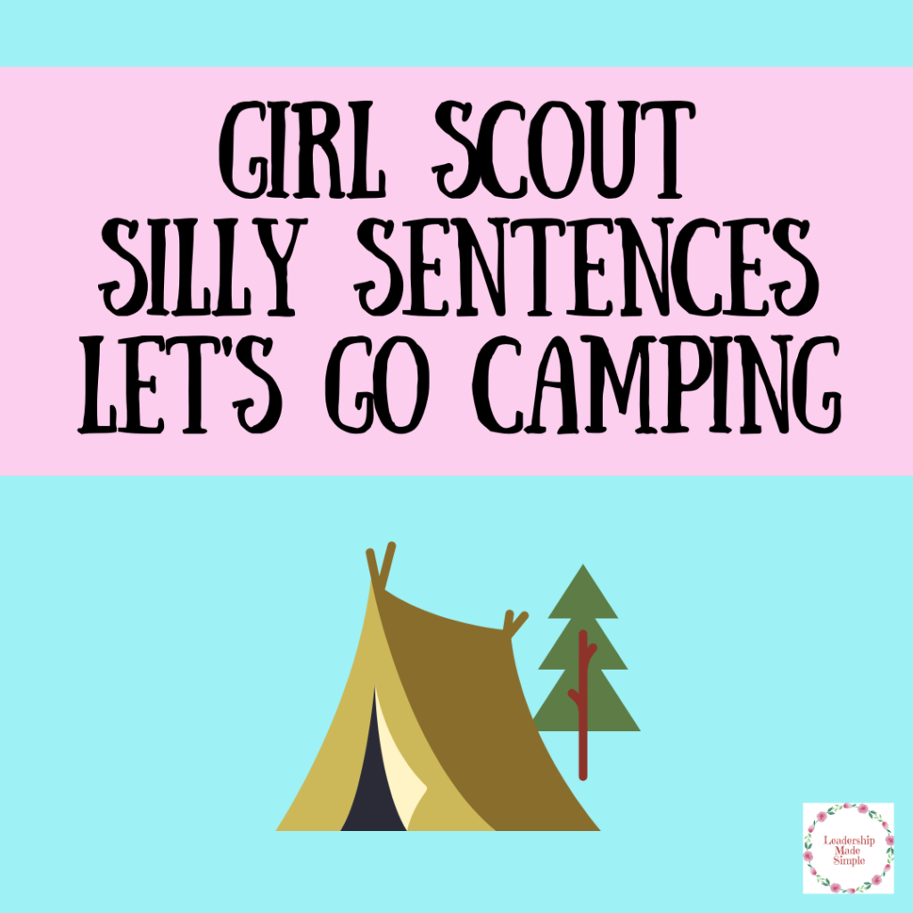 Free Girl Scout Print and Go Silly Sentence Activity