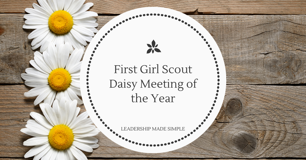 First Girl Scout Daisy Meeting of the Year