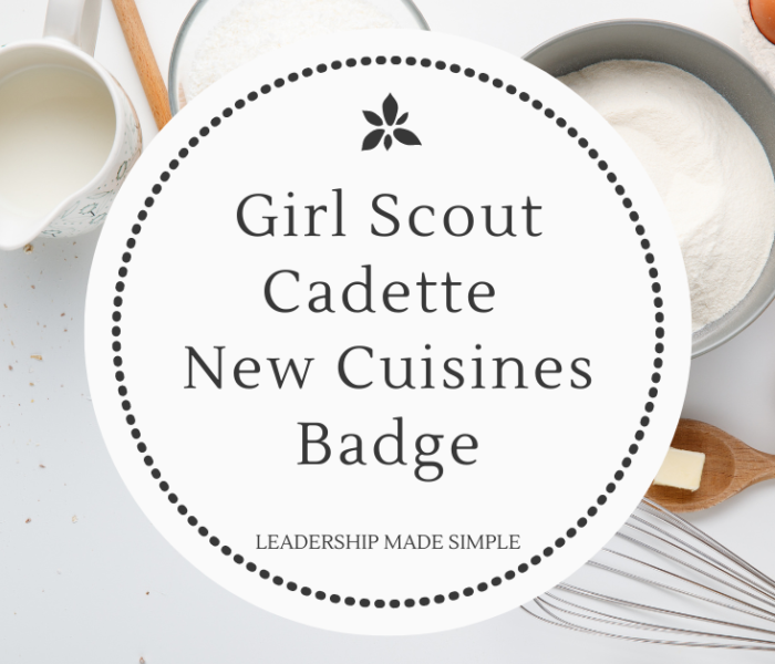 Girl Scout Cadette New Cuisines Badge Pi Day Celebration