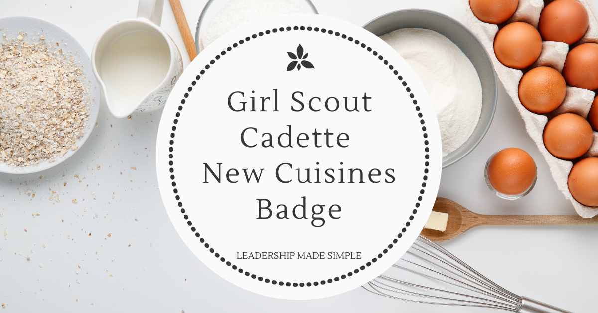Girl Scout Cadette New Cuisines Badge Pi Day Celebration