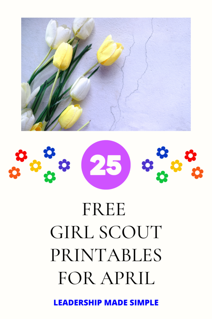 25 Free Girl Scout Printables for April (1)