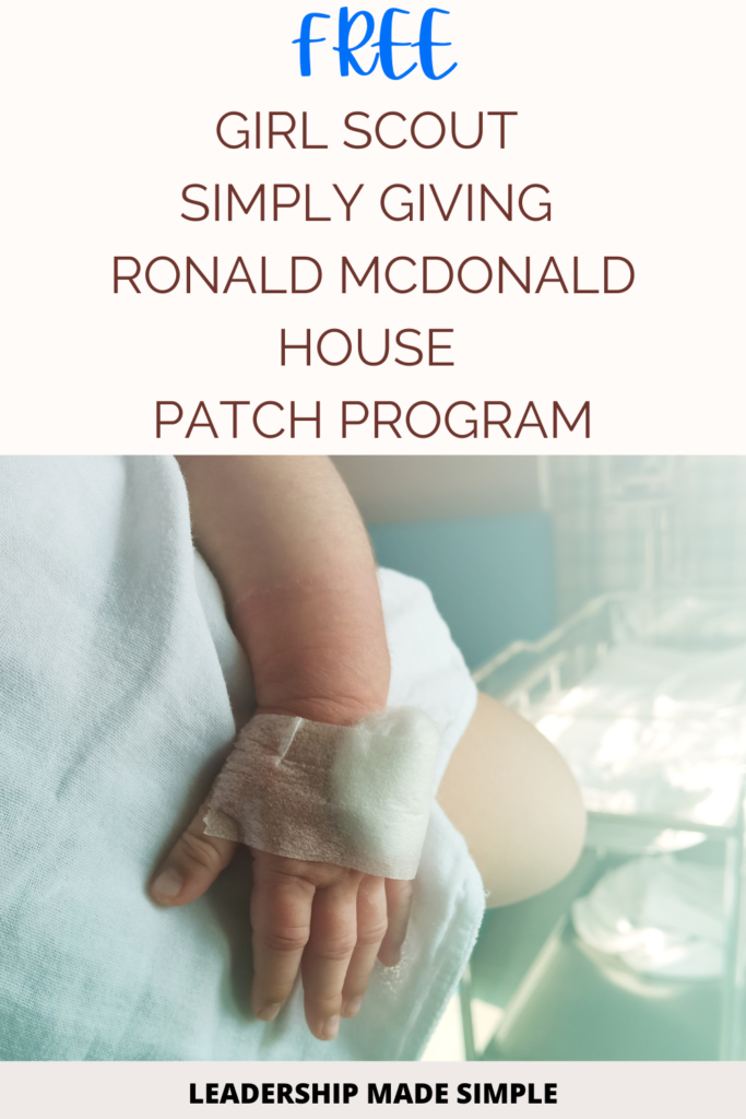 Free Girl Scout Simply Giving Ronald McDonald House Patch Program