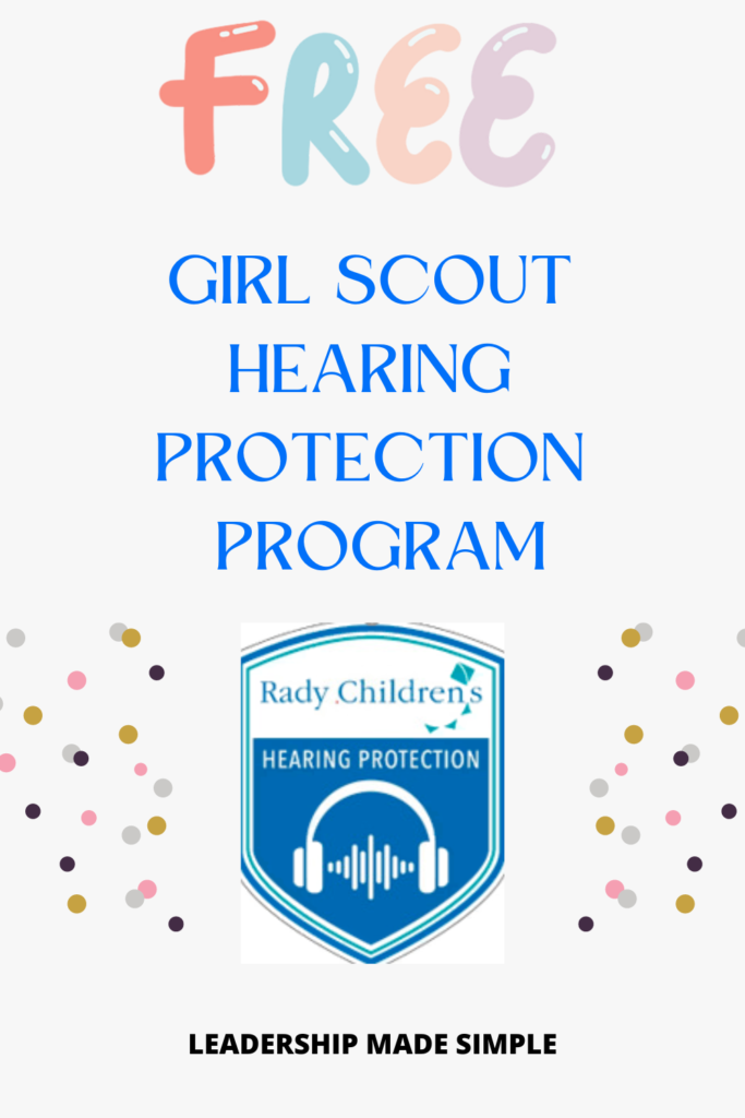 Free Girl Scout Hearing Protection Patch