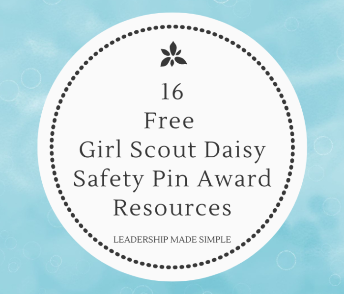 16 Free Girl Scout Daisy Safety Award Pin Resources