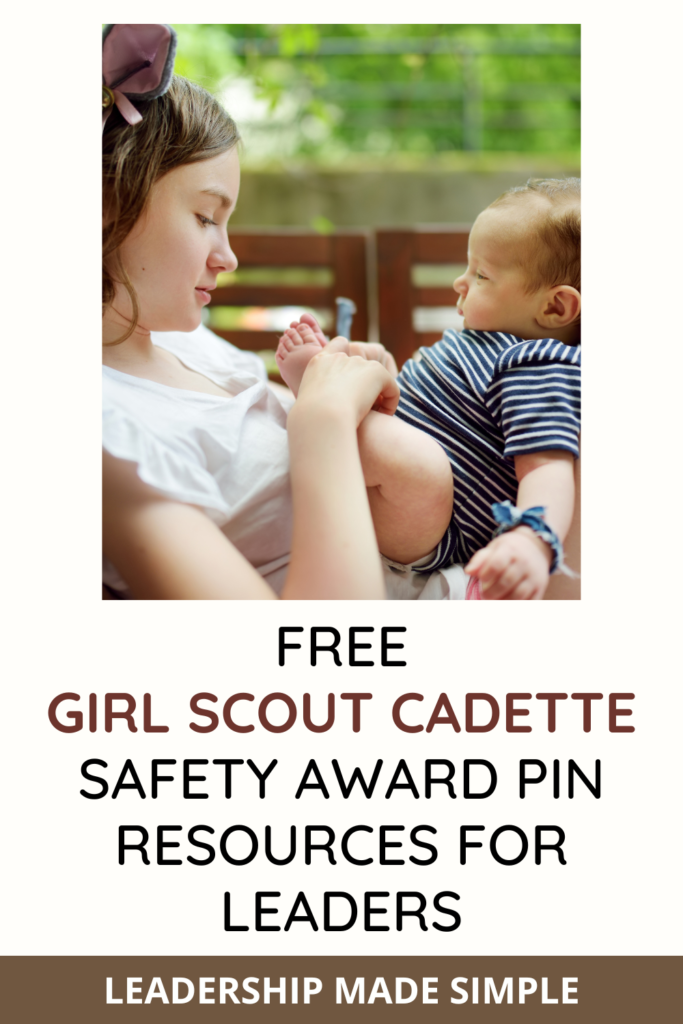 Free Girl Scout Cadette Safety Pin Award Resources